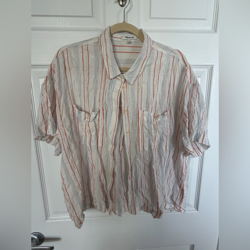 Madewell women’s striped gauze top